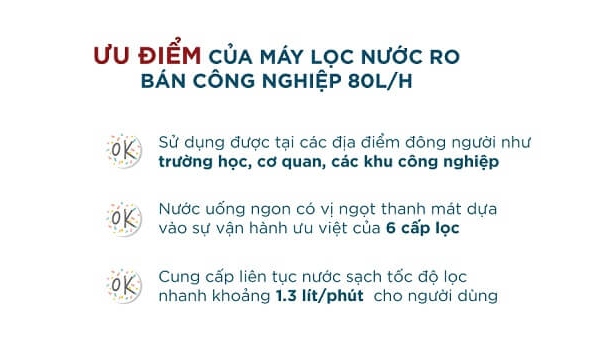 Ưu điểm máy lọc nước Karofi bán công nghiệp 80L/H