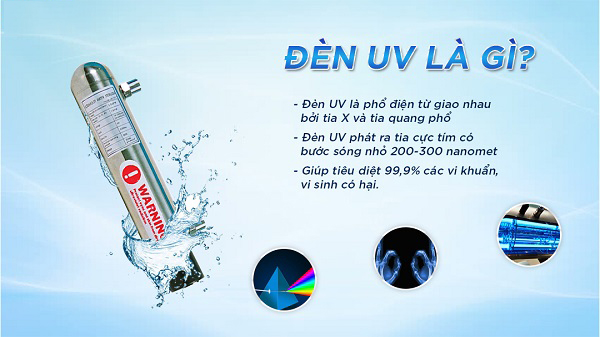 Đèn UV có nhiều tác dụng cho nguồn nước