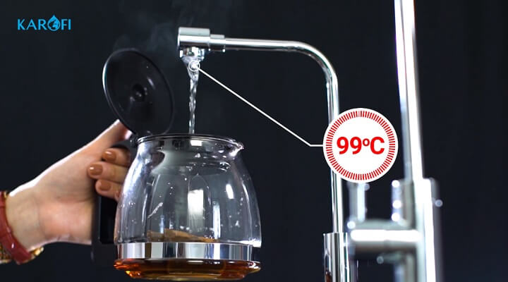 Nguồn nước nóng dồi dào lên đến 99 độ C