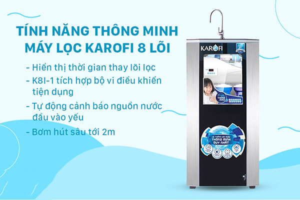 Tính năng thông minh của máy lọc nước Karofi 8 lõi K8I-1