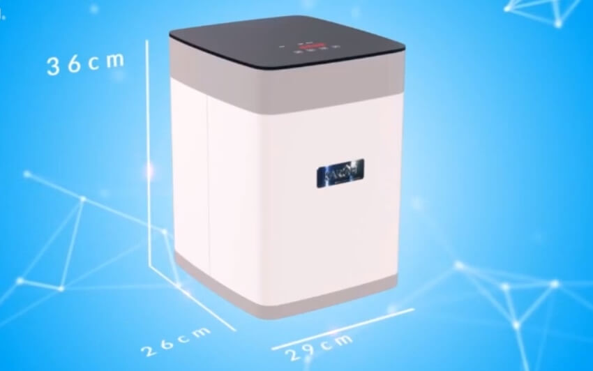 Máy Karofi Topbox ts146 có chiều cao 36cm và rộng 29cm